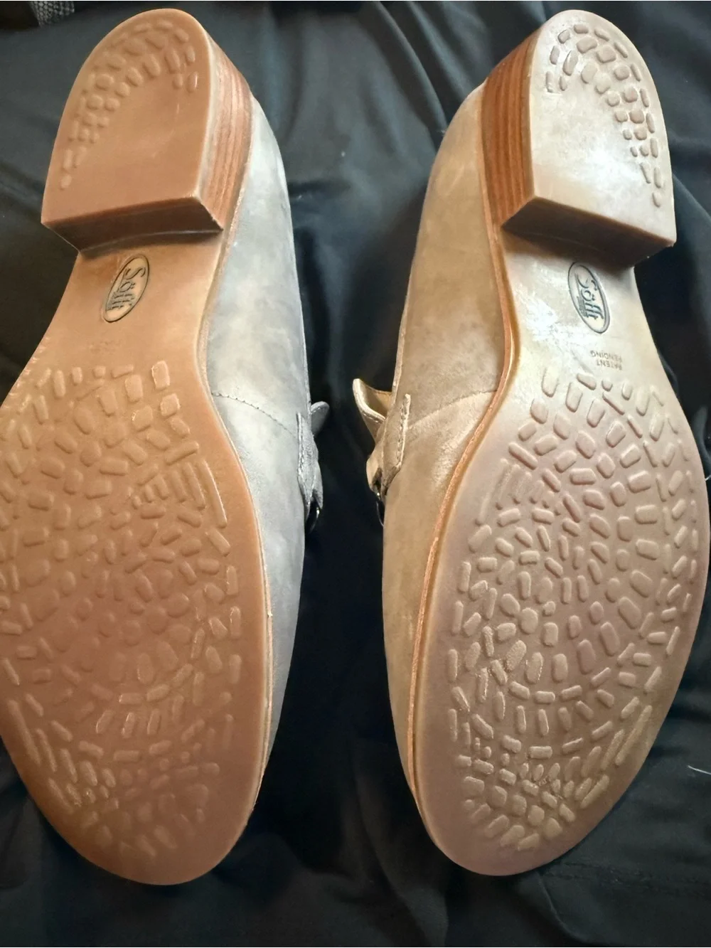 Women’s Taupe Suede Chain-Trim Loafers